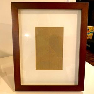 Pottery Barn Brown Wooden Frame (8x10 overall) holds a 5x7 picture